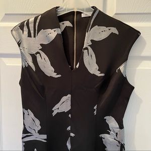 NWT Black and Silver Fit and Flare Dress